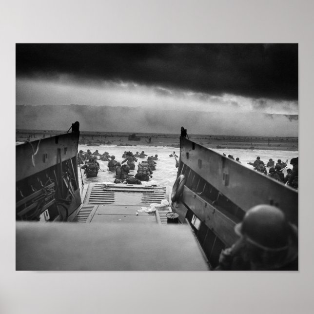 Poster Omaha Beach Landing -- D-Day Normandy Invasion (Frente)