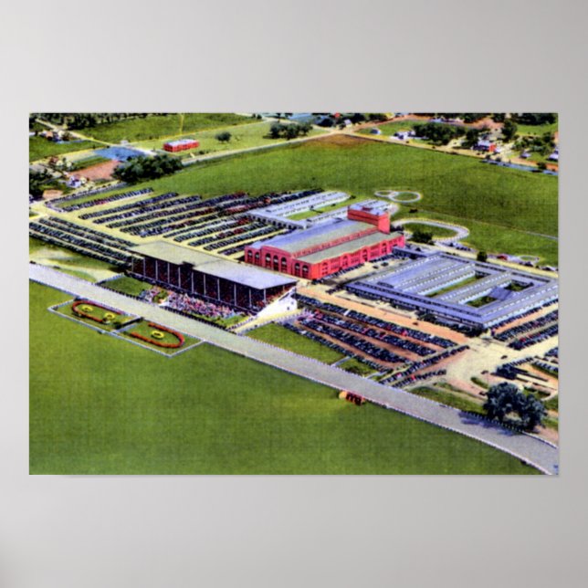 Poster Omaha Nebraska Ak Sar Ben Race Track e Coliseum (Frente)