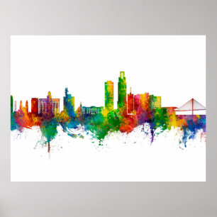 Poster Omaha Nebraska Skyline