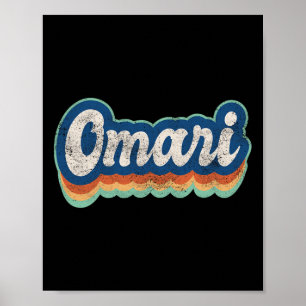 Poster Omari First Name Boy Vintage Style 70s 80s Persona