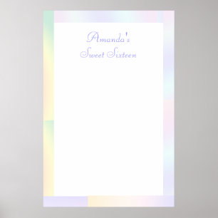 Pôster Ombre, doce dezesseis, bastão Mitzvah, assina