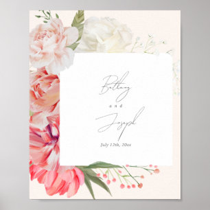 Poster Ombré Floral Botânica Elegante Boas-vindas