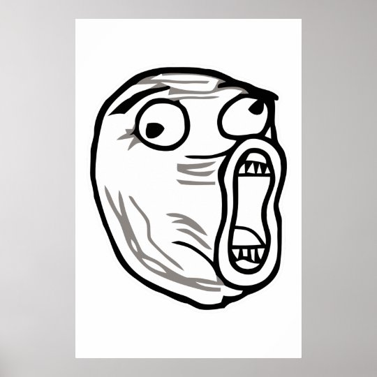 Poster Omfg Do Omg Do Rofl Do Humor Do Meme Da Cara Do Zazzle Com Br