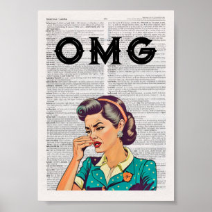 Poster OMG Bathroom ART-humor