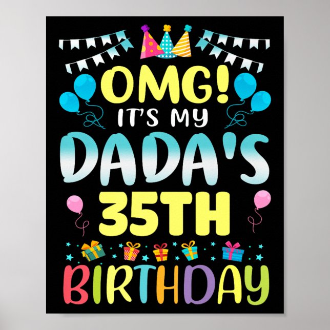 Poster Omg é meu Dadas 35º aniversário doce 35 anos (Frente)