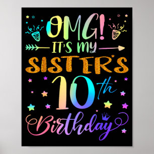 Poster Omg É o 10º Aniversário da Minha Irmã Doce 10 Anos