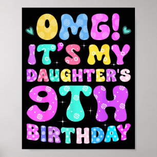 Poster Omg É O Aniversário De 9 Anos Da Minha Filha Flore