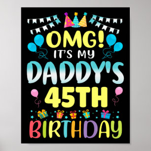 Poster Omg é o meu pai 45º aniversário doce 45 anos