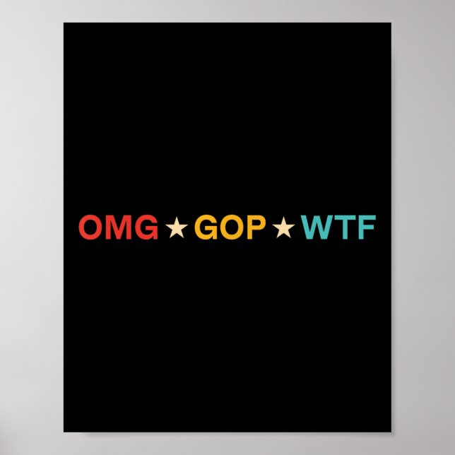 Poster Omg Gop Wtf Vintage Design  (Frente)