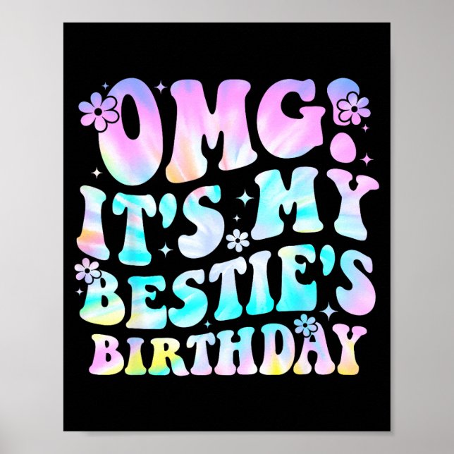 Poster Omg It's My Ie's Birthday Funny Friend Birthday  (Frente)
