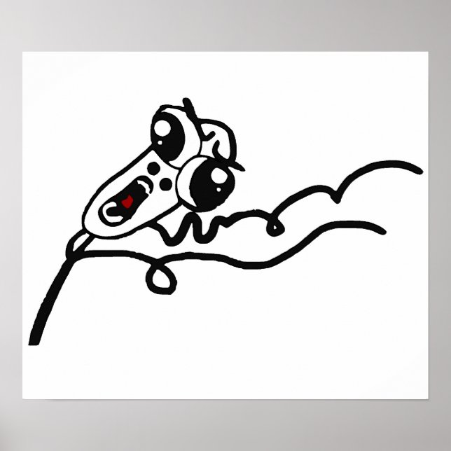 Poster OMG RUN Scared Rage Face Comic Meme (Frente)