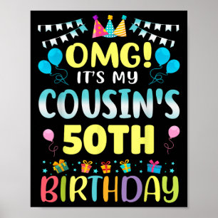 Poster Omg são meus primos 50º aniversário doce 50 anos