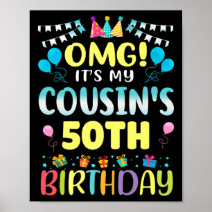 Poster Omg são meus primos 50º aniversário doce 50 anos