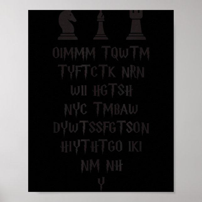Poster Once I Make My Move Acronym Wizard Chess Funny Des (Frente)
