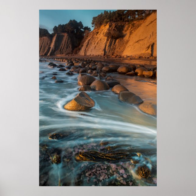 Pôster Onda ao longo da praia, Califórnia (Frente)