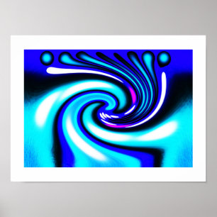 Poster Onda azul