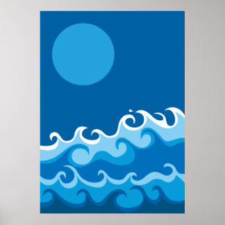Pôster onda azul