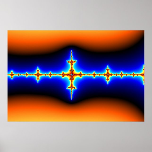 Pôster Onda cerebral - Fractal (Frente)