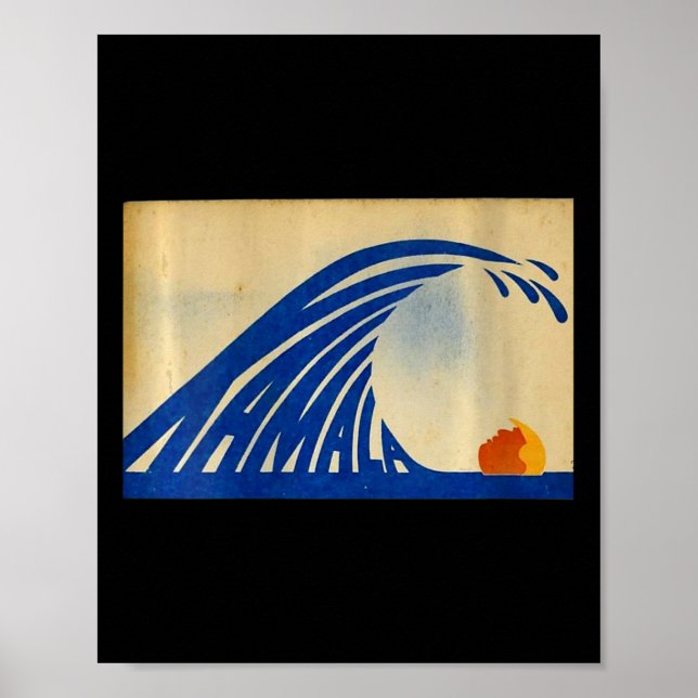 Poster Onda Cuja Onda Azul De Wave Kamala Para Kamala Fu (Frente)