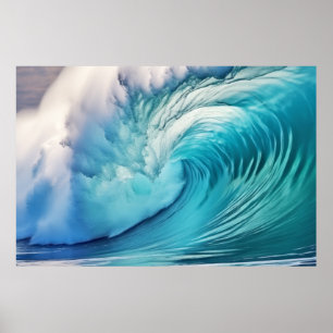 Poster Onda Curva - Vazio Natural Da Força Oceânica