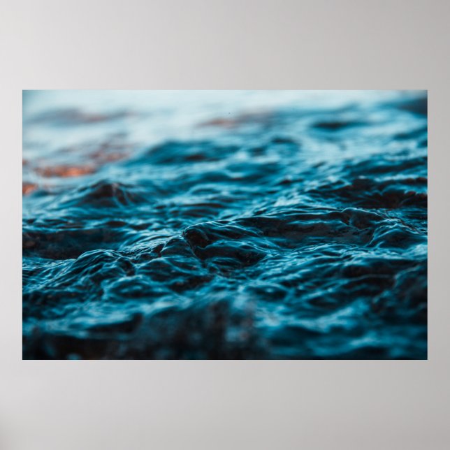 POSTER ONDA DE ÁGUA EM FOTOGRAFIA PRÓXIMA (Frente)
