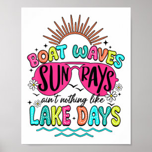 Poster Onda de Barco Raios de Sol Não Há Nada Como Dias d