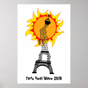 Poster Onda de calor em Paris em 2019