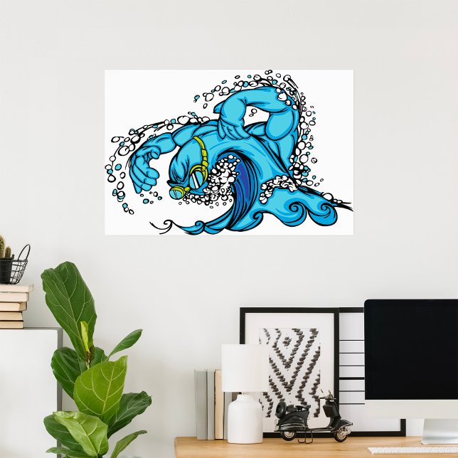 Poster Onda de natação (Criador carregado)