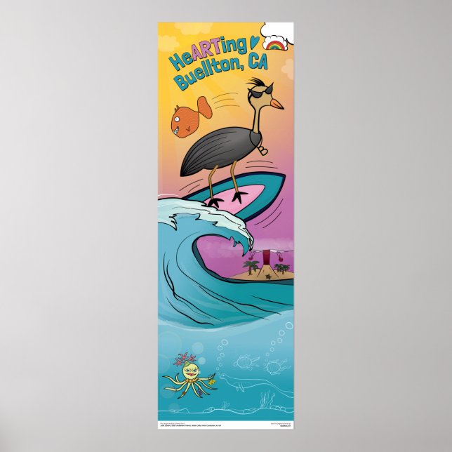 Poster - Onda de surf - Buellton.Art (Frente)
