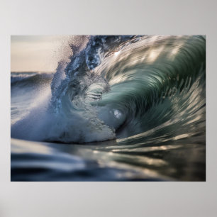 Poster Onda de Surf Oceano