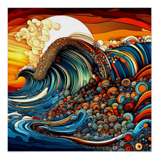 Pôster Onda de Tsunami (Frente)