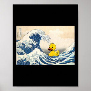 Poster Onda Grande Pato de Borracha Fofo Pato Pato Homens