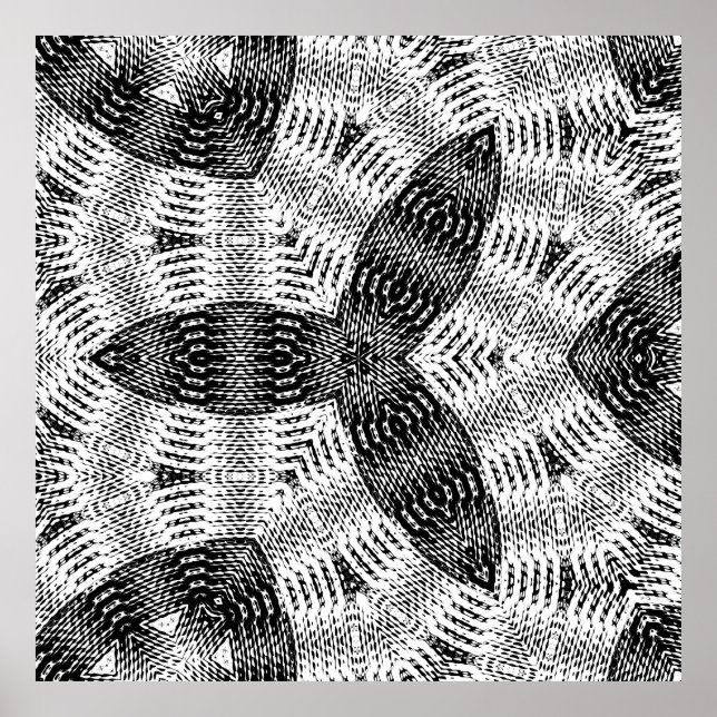 Poster Onda Senoidal Xadrez Distorcida Espelhada 8x8x3x3x (Frente)