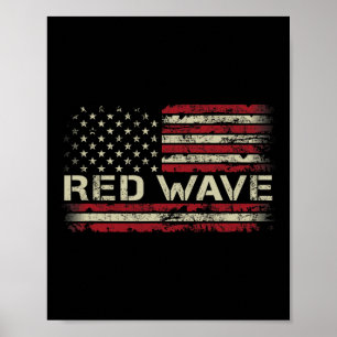 Poster Onda Vermelha EUA 2025 Eleição Republicano America