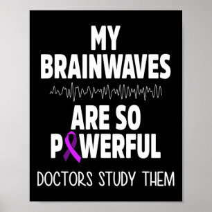Poster Ondas Cerebrais de Conscientização da Epilepsia Gu