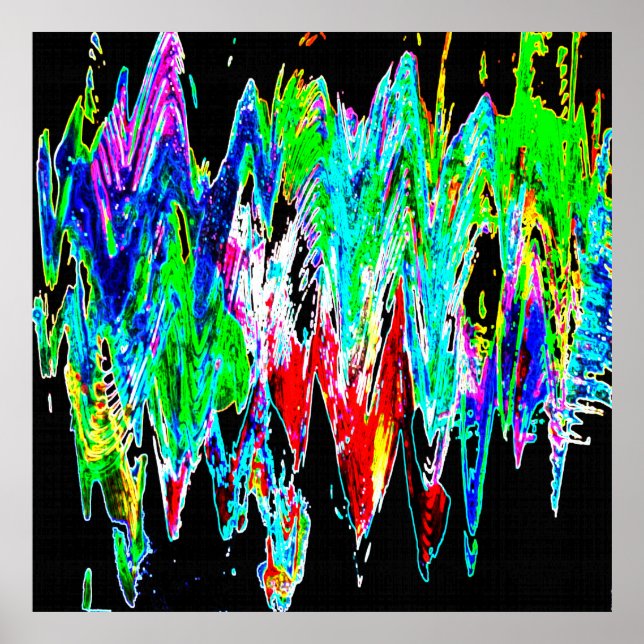 Poster Ondas coloridas (Frente)