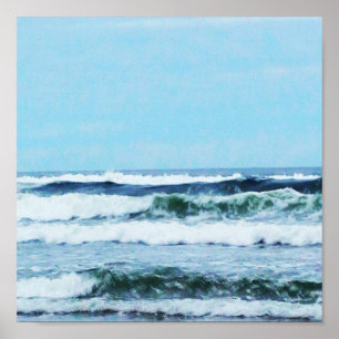 Poster Ondas costeiras do Oregon