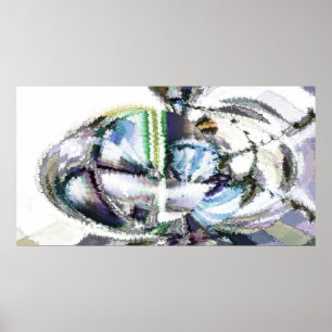 Poster Ondas de Aquarela