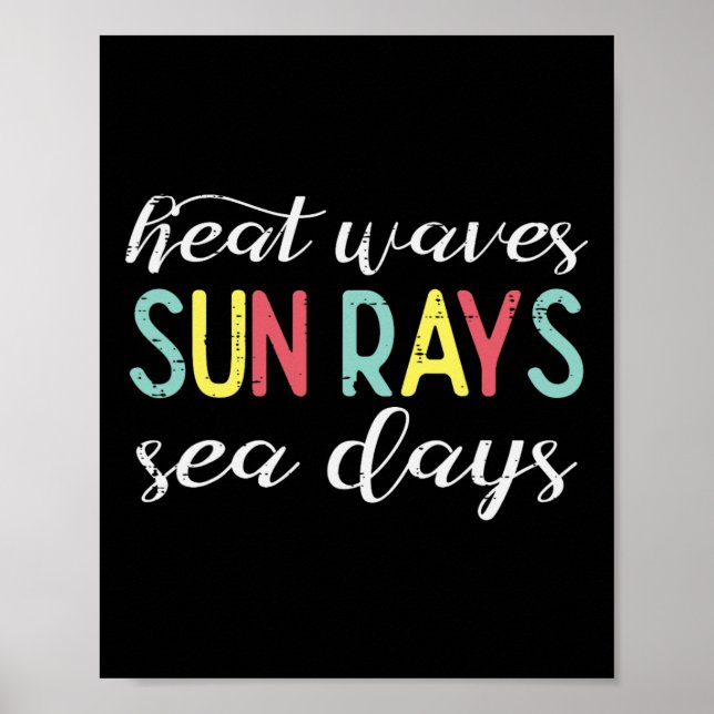 Poster Ondas de Calor de Barco Raios de Sol Dias de Mar M (Frente)