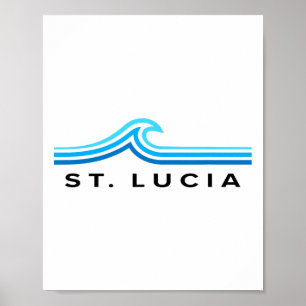 Poster Ondas de Santa Lúcia Vintage Homens Mulheres Menin
