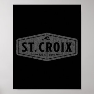 Poster Ondas de St Croix Vintage Homens Mulheres Meninas