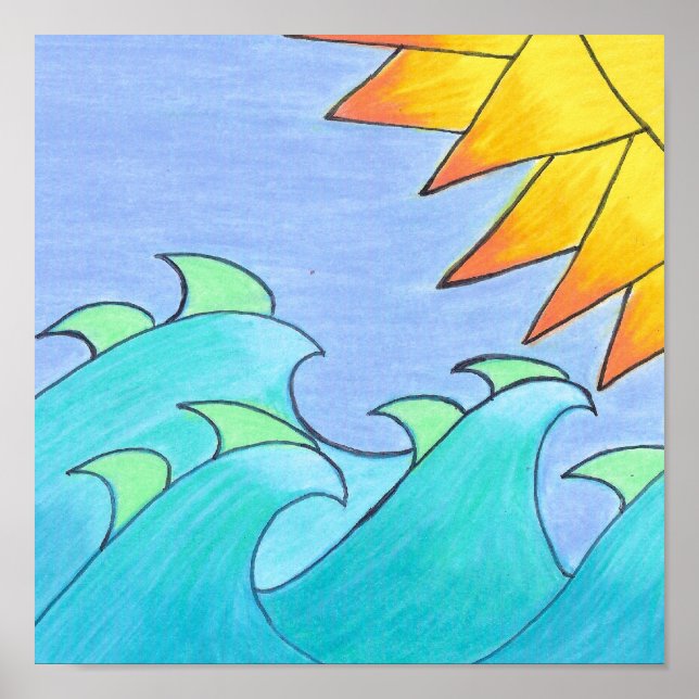 Pôster Ondas do Windblown (Frente)