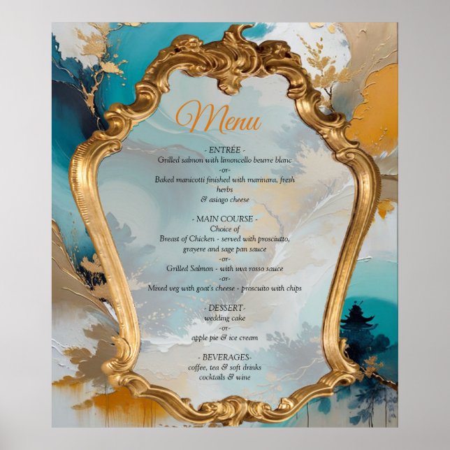 Poster Ondas e cenários orientais artísticos asiáticos (Frente)