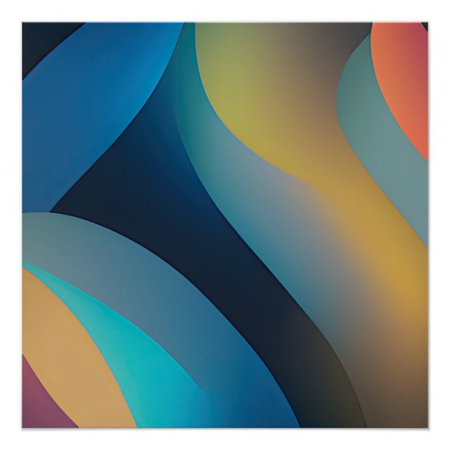 Pôster Ondas e ventos abstrato 29 (Frente)