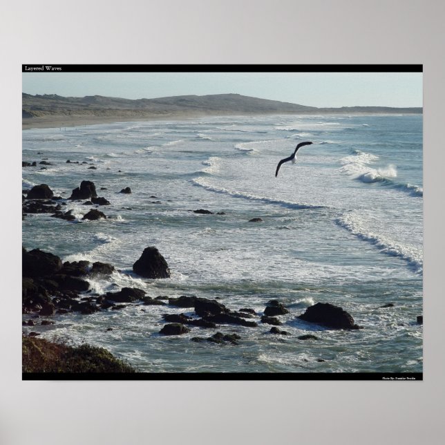 Pôster Ondas em camadas (Frente)