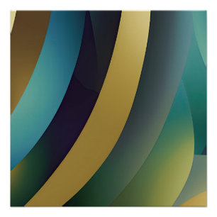 Pôster Ondas Fracionadas de Capa abstrato 30