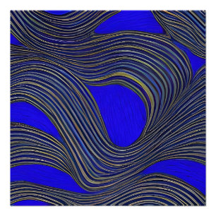 Pôster Ondas Fracionadas de Capa de abstrato 18