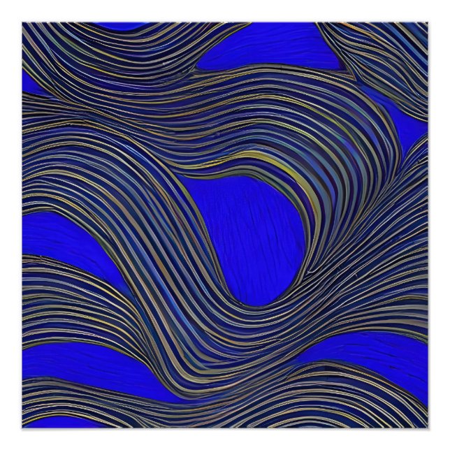 Pôster Ondas Fracionadas de Capa de abstrato 18 (Frente)