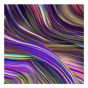 Pôster Ondas Fracionadas de Capa de abstrato 24