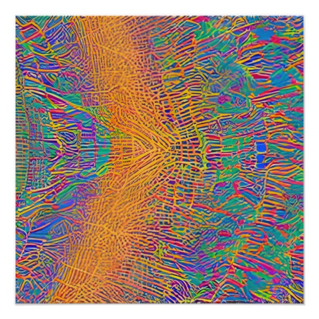 Pôster Ondas Fracionadas de Capa de abstrato 27 (Frente)